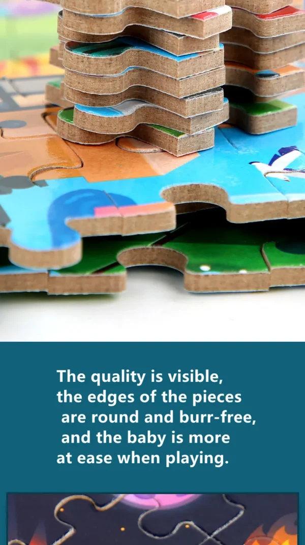 100pcs Kids Cartoon Wooden Puzzle Educational Toy - Image 27