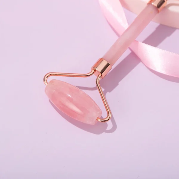 Rose Quartz Jade Roller & Gua Sha Facial Massage Set - Image 4