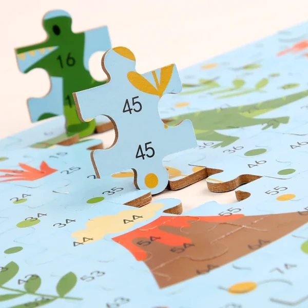 100pcs Kids Cartoon Wooden Puzzle Educational Toy - Image 4