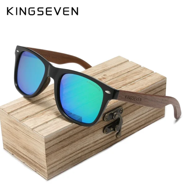 KINGSEVEN Wooden Polarized Sunglasses Men Women UV400 - Image 8