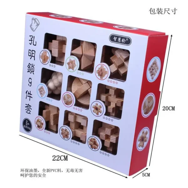 3D Wooden Puzzle Set – Handmade Educational Mind Game - Image 10