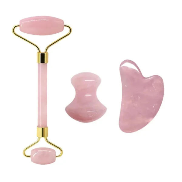 Rose Quartz Face Roller & Gua Sha Massage Set - Image 18