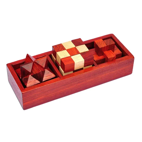 3D Wooden Puzzle Set – Handmade Educational Mind Game - Image 5