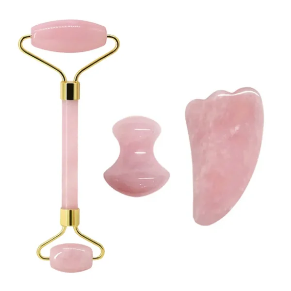 Rose Quartz Face Roller & Gua Sha Massage Set - Image 19