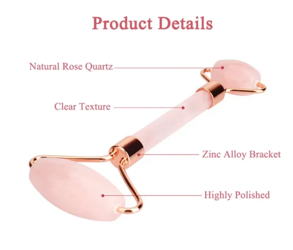 Rose Quartz Face Roller & Gua Sha Massage Set - Image 27