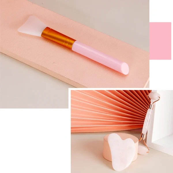 Rose Quartz Jade Roller & Gua Sha Facial Massage Set - Image 3