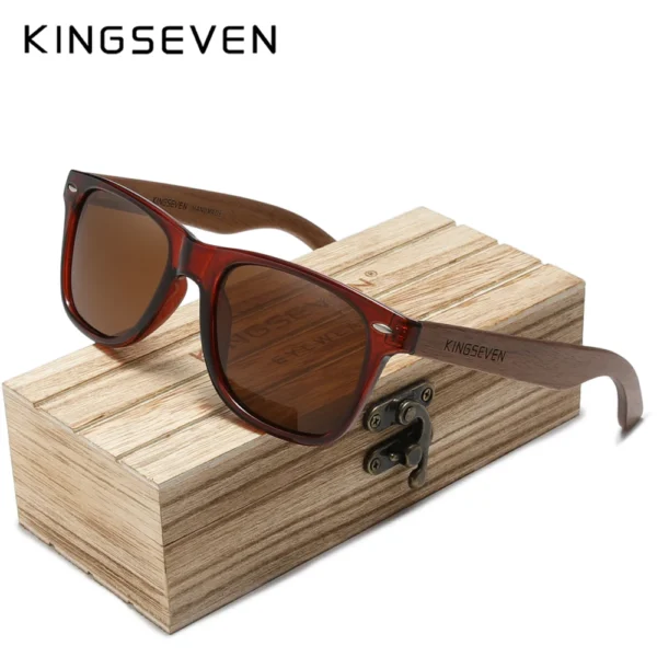 KINGSEVEN Wooden Polarized Sunglasses Men Women UV400 - Image 11