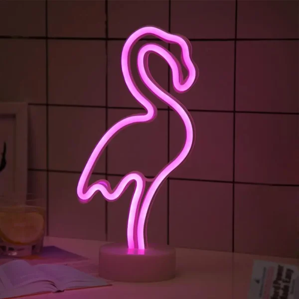 LED Neon Night Light – Flamingo, Unicorn & More - Image 7
