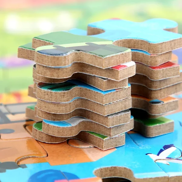 100pcs Kids Cartoon Wooden Puzzle Educational Toy - Image 5