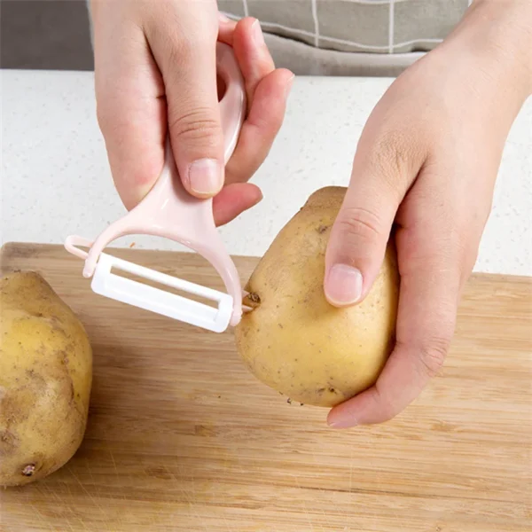 LMETJMA Ceramic Vegetable & Fruit Peeler – 4 Colours - Image 5