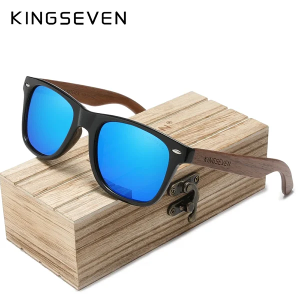 KINGSEVEN Wooden Polarized Sunglasses Men Women UV400 - Image 6