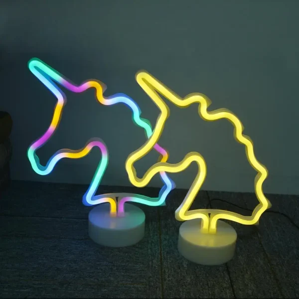 LED Neon Night Light – Flamingo, Unicorn & More - Image 3