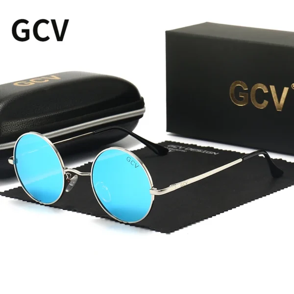 GCV Steampunk Round Polarized Sunglasses UV400 - Image 7