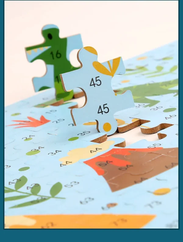 100pcs Kids Cartoon Wooden Puzzle Educational Toy - Image 22