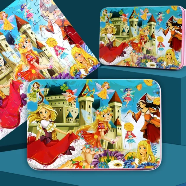 100pcs Kids Cartoon Wooden Puzzle Educational Toy - Image 10