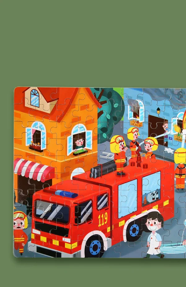 100pcs Kids Cartoon Wooden Puzzle Educational Toy - Image 32