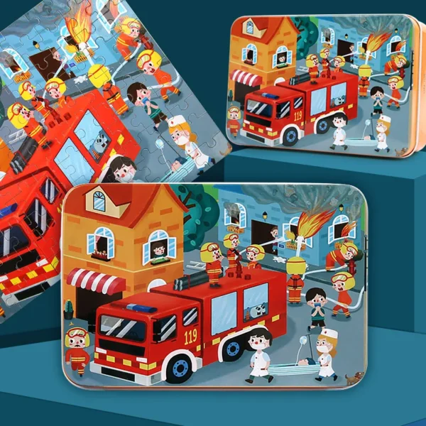 100pcs Kids Cartoon Wooden Puzzle Educational Toy - Image 13