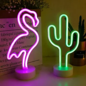 LED Neon Night Light – Flamingo, Unicorn & More