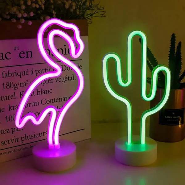 LED Neon Night Light – Flamingo, Unicorn & More