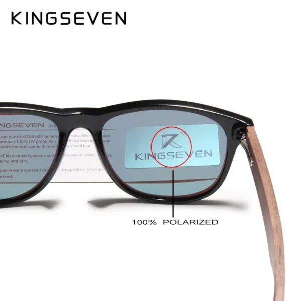 KINGSEVEN Wooden Polarized Sunglasses Men Women UV400 - Image 4