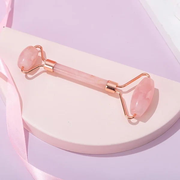 Rose Quartz Jade Roller & Gua Sha Facial Massage Set - Image 5
