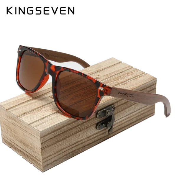 KINGSEVEN Wooden Polarized Sunglasses Men Women UV400 - Image 10