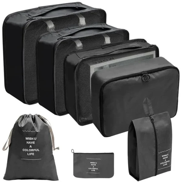 7-10 Pcs Travel Organizer Packing Cubes Set – Durable & Compact - Image 26
