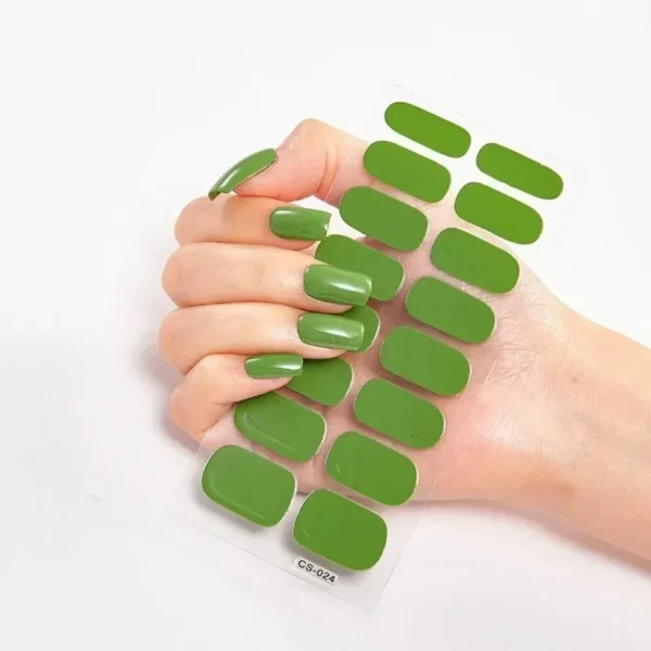 16Tips Long-Lasting Gel Nail Stickers – Full Coverage Wraps - Image 55
