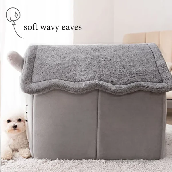 Folding Dog & Cat House – Removable Cover Pet Bed - Image 12