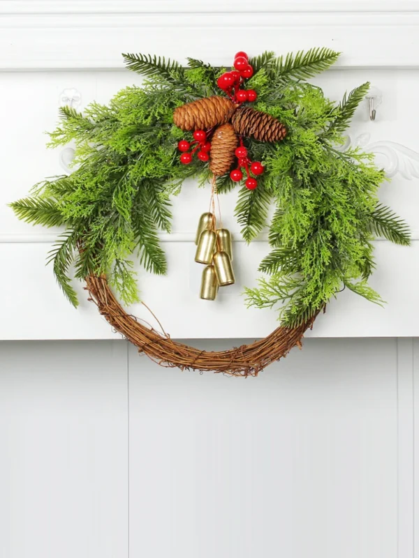 Christmas Garland with Pinecones & Bells – Reusable - Image 4
