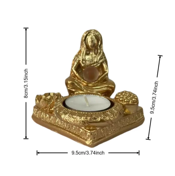 Moon Goddess Candlestick Aromatherapy Resin Statue - Image 6