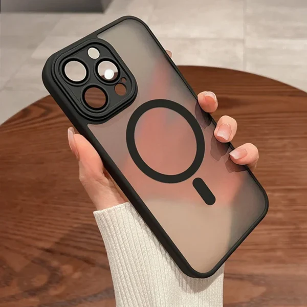 Magnetic Matte Shockproof Case for iPhone 12–17 Pro Max - Image 4