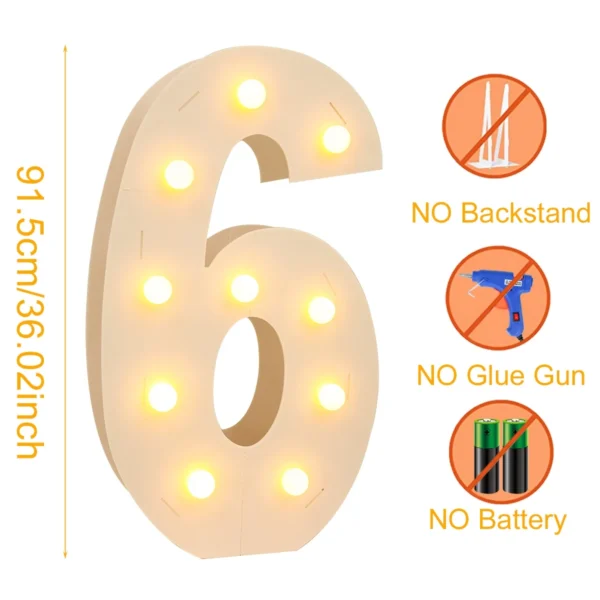 Giant LED Number Light Frame – Party & Birthday Decor - Image 13