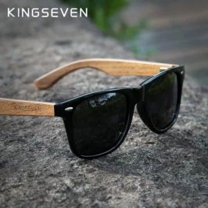 KINGSEVEN Wooden Polarized Sunglasses Men Women UV400