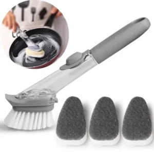 Refillable Kitchen Cleaning Brush with Soap Dispenser