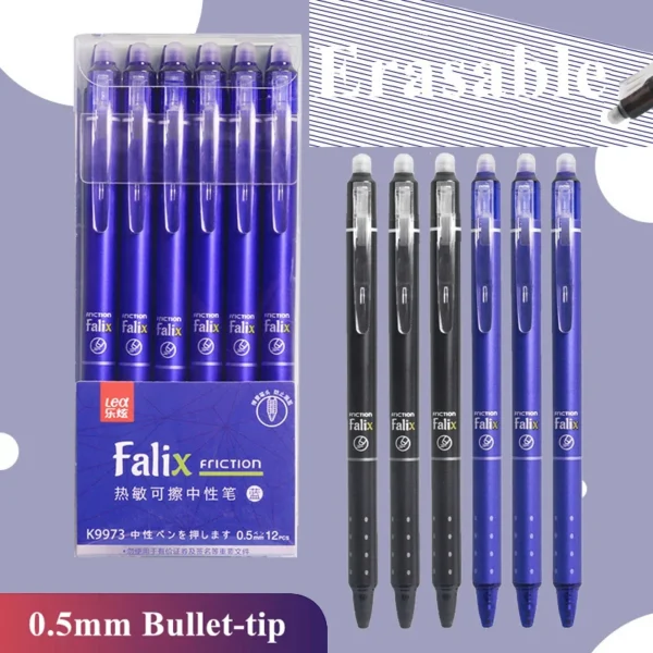 0.5mm Retractable Erasable Gel Pen Set with Refills