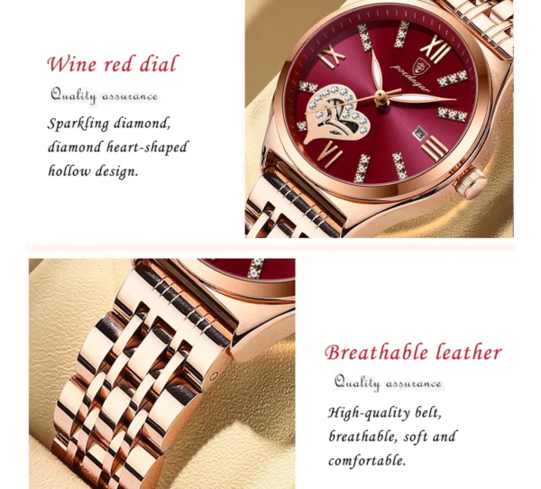 POEDAGAR Luxury Women’s Quartz Stainless Steel Watch - Image 2
