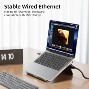 6-in-1 USB-C Laptop Docking Station – 4K HDMI, 100W PD, Ethernet