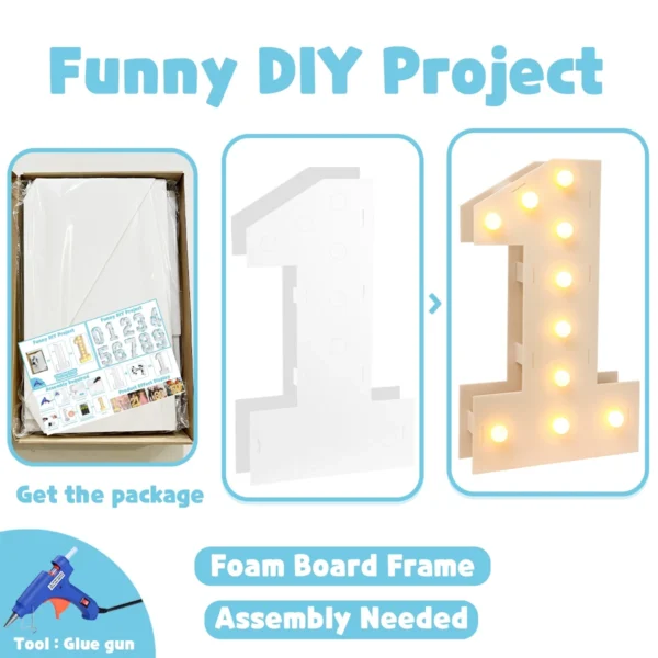 Giant LED Number Light Frame – Party & Birthday Decor - Image 6