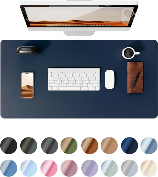 YSAGi Large Leather Desk Mat – Office & Laptop Protector - Image 2