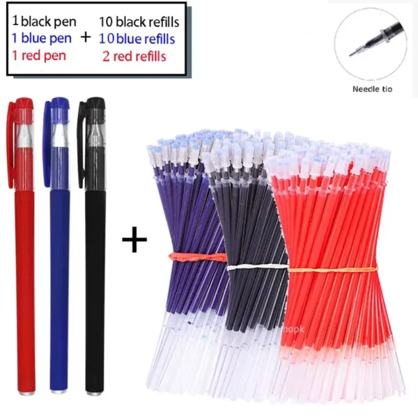 7/35 PCS Gel Pen Set 0.5mm Black & Blue for School Office - Image 20