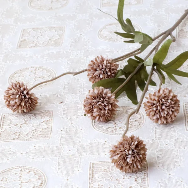 5-Head Artificial Dandelion Bouquet for Home & Weddings - Image 11
