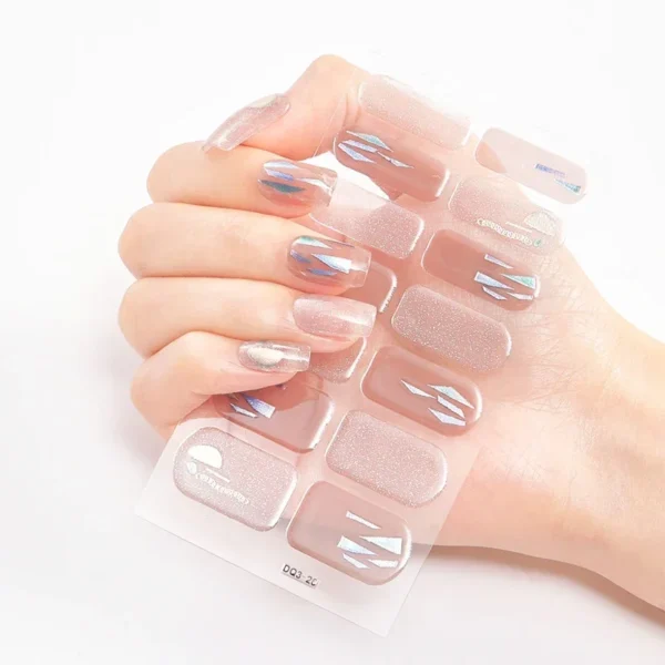 16Tips Long-Lasting Gel Nail Stickers – Full Coverage Wraps - Image 96