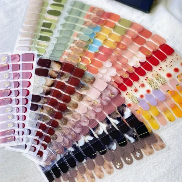 16Tips Long-Lasting Gel Nail Stickers – Full Coverage Wraps