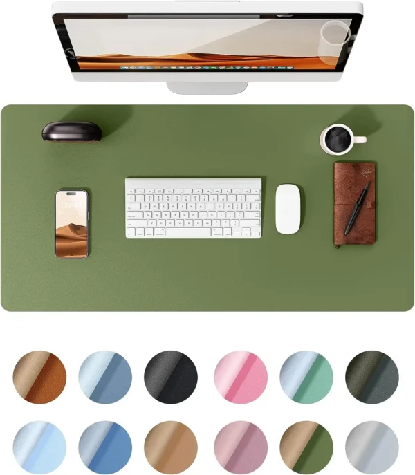 YSAGi Large Leather Desk Mat – Office & Laptop Protector - Image 11