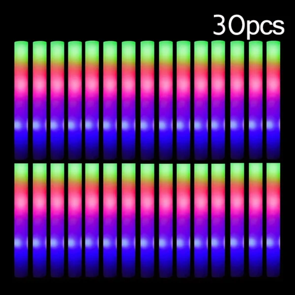 30Pcs Colorful LED Glow Sticks for Parties & Events - Image 9