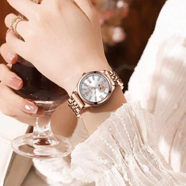 POEDAGAR Luxury Women’s Quartz Stainless Steel Watch - Image 6