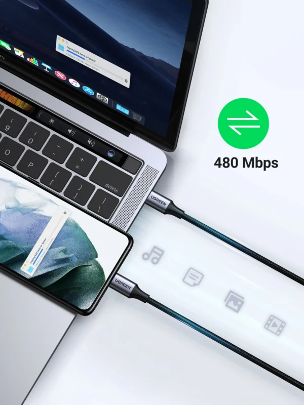 UGREEN USB-C to USB-C 100W Fast Charging Cable - Image 5