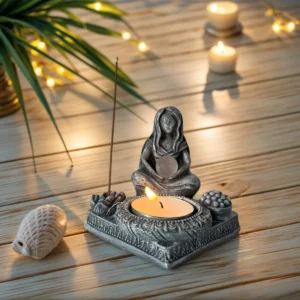 Moon Goddess Candlestick Aromatherapy Resin Statue
