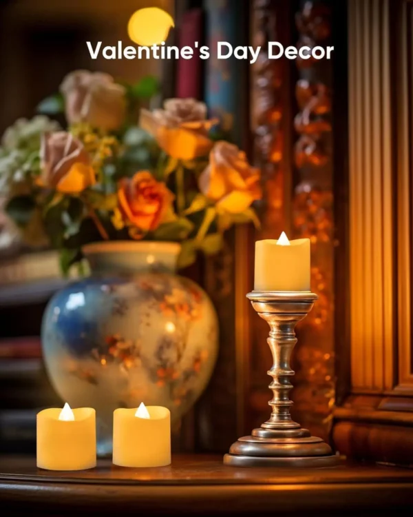 Flameless LED Tea Light Candle – Warm White Holiday Décor - Image 2